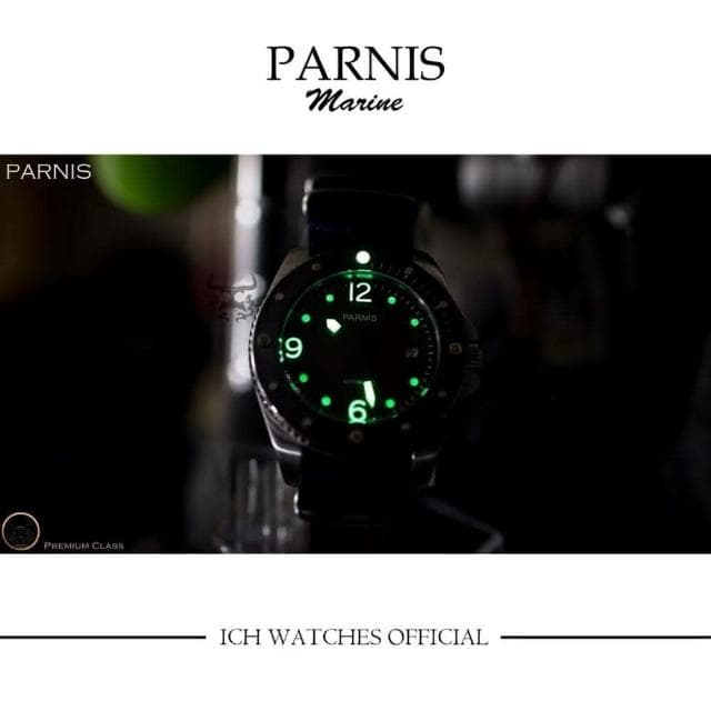 ICHco 實體門市  PARNIS 深潛艦機械錶 單向可動式潛水圈 手錶 男錶 生日禮物 潛水錶 PAM508