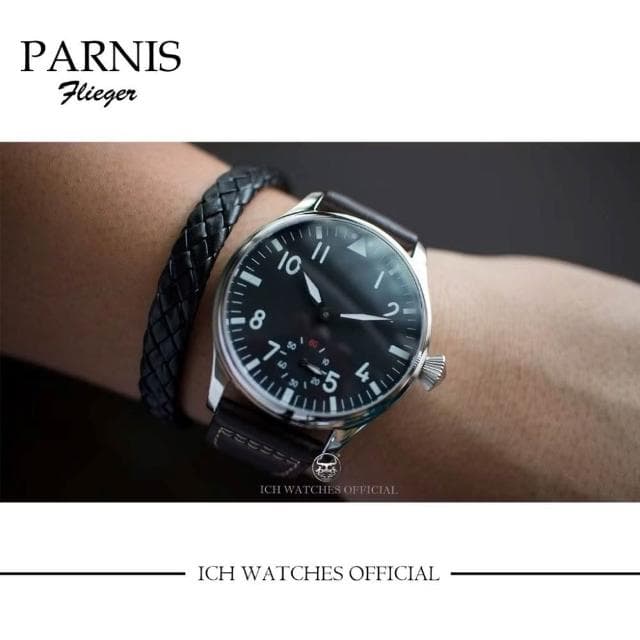 ICHco 實體門市 瑞士Parnis Flieger11系列飛行錶機械錶-手錶男錶女錶潛水錶運動錶水鬼大飛小王子聖誕節禮物生日