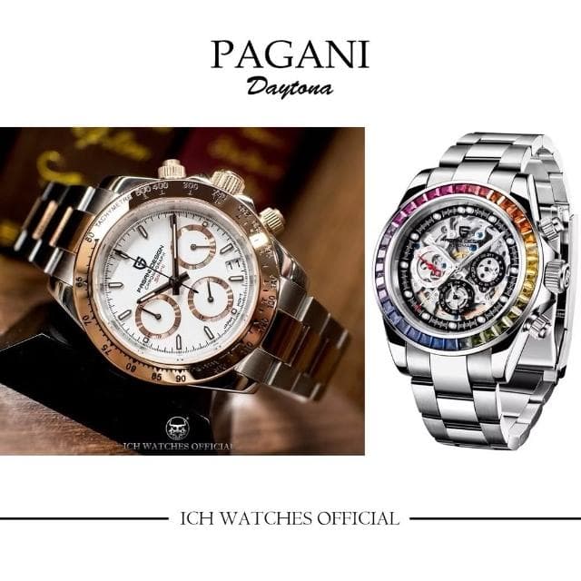 【Pagani 帕加尼】ICHco 實體門市 美國Pagani Design Daytona迪通拿系列賽車三眼計時錶-男錶女錶石英錶機械錶生日禮物父親節禮物情人節
