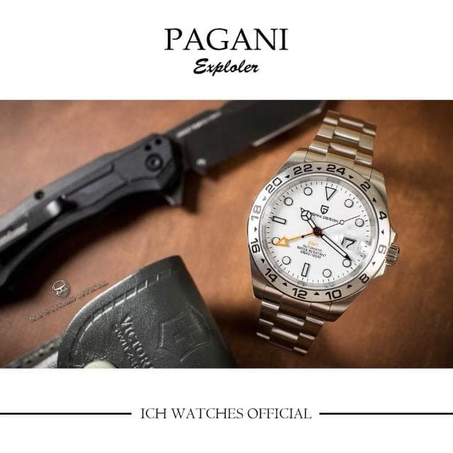 【Pagani 帕加尼】ICHco 實體門市 美國Pagani design PD-1689探險家系列機械錶-男錶運動錶潛水錶生日禮物情人節禮物Exploler