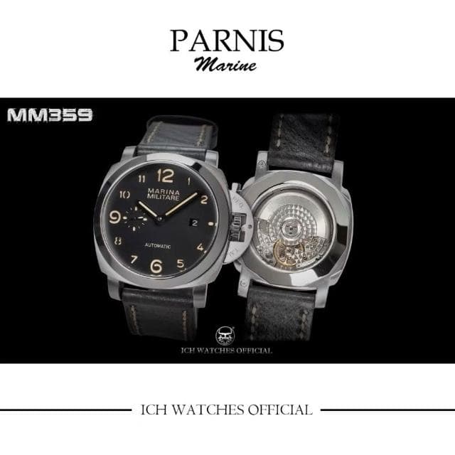 ICHco 實體門市 瑞士PARNIS 柏尼時 義大利海軍機械錶MM111-手錶男錶女錶生日禮物父親節禮物潛水錶運動錶情人節禮物