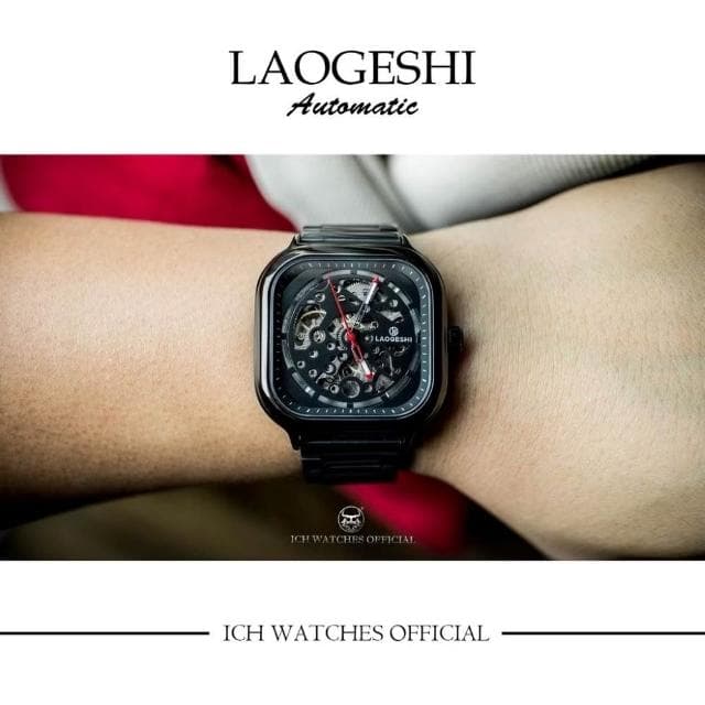 ICHco 實體門市 Laogeshi 方形工業風機械錶-石英錶潛水錶七個星期五男錶女錶情侶錶學生錶運動錶情人節禮物生日禮物父親節禮物