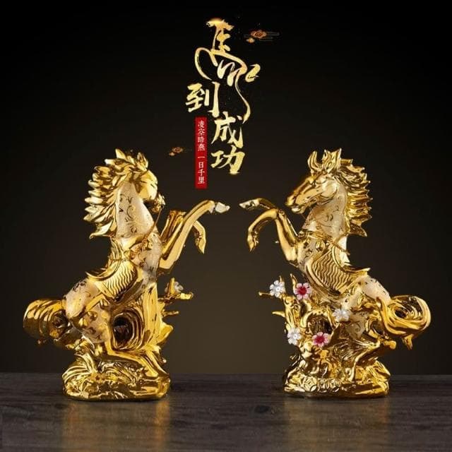 陶瓷 招財金馬 馬到成功 立馬成功 開運 招財擺飾 玄關擺飾 財位擺飾 喬遷 開幕 開幕送禮 交換禮物