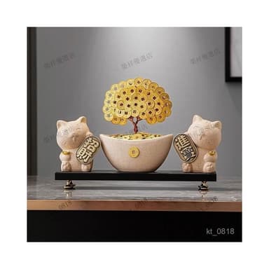 發財樹 招財擺飾 招財貓擺件 玄關擺飾 風水擺件 擺件 開店送禮 招財貓擺件 客廳電視櫃 酒櫃裝飾 入厝禮物