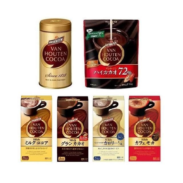 【片岡物產】片岡物產 VAN HOUTEN 無糖 純可可粉 摩卡可可 牛奶可可 COCOA 盒裝 罐裝