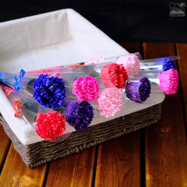 〔小島百貨〕玫瑰花 康乃馨 香皂花 台灣公司開發票 貼紙訂製 活動節慶 長輩送禮 婚禮小物 畢業禮物 母親節禮物