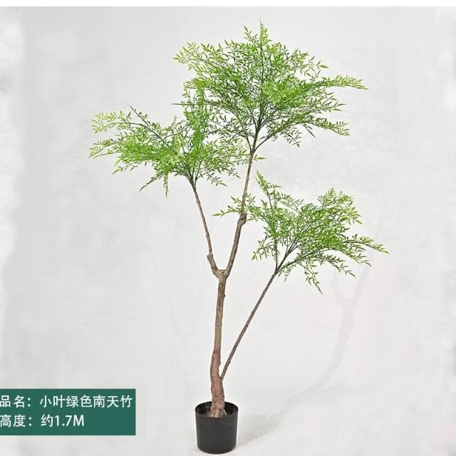 仿真南天竹植物批發假綠植裝飾仿真樹客廳落地盆栽仿生綠植擺件
