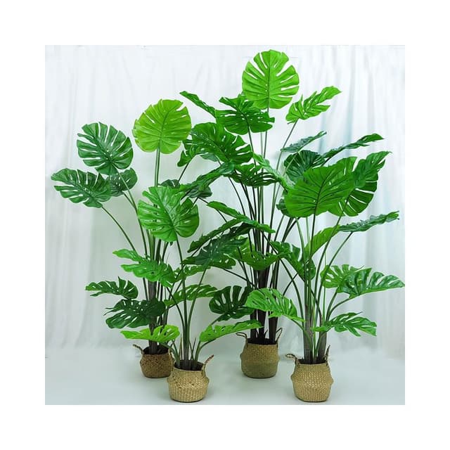 仿真龜背竹大型落地綠植盆栽客廳家居辦公室裝飾假植物仿真盆景擺