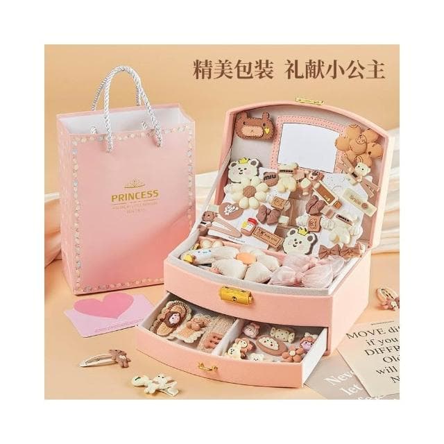生日禮物女童首飾收納盒女孩兒童公主首飾盒發飾髮夾飾品收納盒