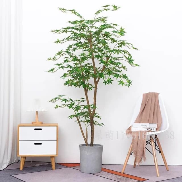 仿真綠植 假紅楓樹 盆栽植物 造景楓叶 裝飾花 客廳落地 擺件大型 假花卉 仿真樹 仿真花