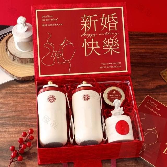 🔥新婚禮物送新人新婚婚禮實用閨蜜訂婚朋友新娘316保溫盃