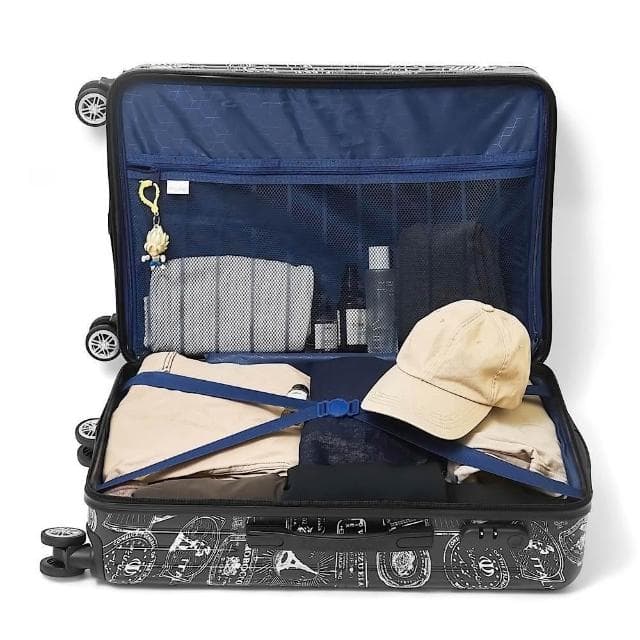 【ROYAL POLO】28吋防刮硬殼行李箱 漫遊記ABS拉鍊硬殼箱 磨砂霧面 世界郵票圖騰