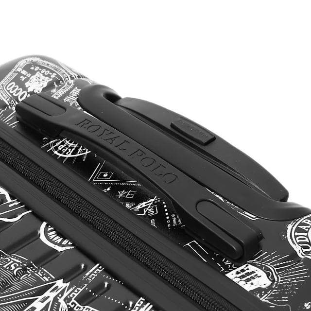 【ROYAL POLO】28吋防刮硬殼行李箱 漫遊記ABS拉鍊硬殼箱 磨砂霧面 世界郵票圖騰