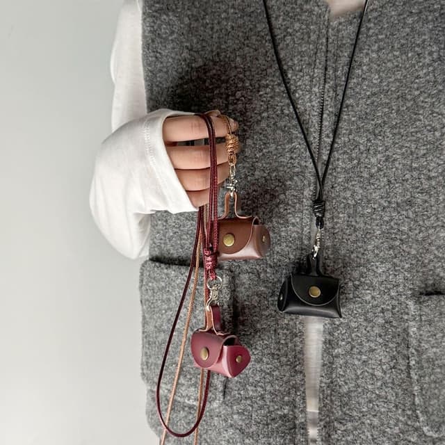 【EMMA SUE】掛脖零錢包*小眾設計*項鍊*女生項鍊*日系穿搭*實用小物*迷你包*可愛項鍊*耳機包*長款毛衣鏈*配件*生日禮物*