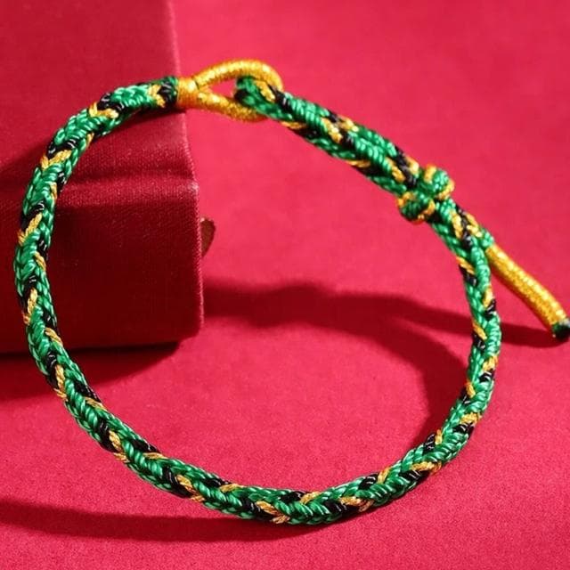 【EMMA SUE】結緣品 禮物 心想事成 可調節 手工編織 串珠手環 本命年 五行手鍊 手繩紅繩 男女通用 開運 幸運手環 手鍊