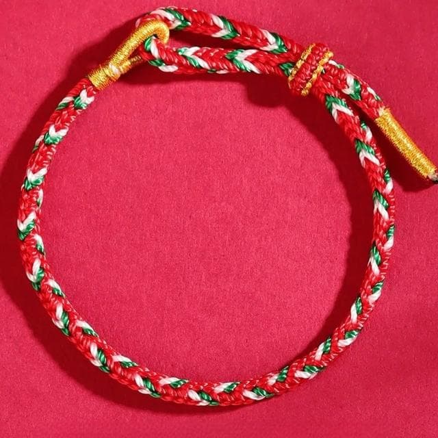 【EMMA SUE】結緣品 禮物 心想事成 可調節 手工編織 串珠手環 本命年 五行手鍊 手繩紅繩 男女通用 開運 幸運手環 手鍊