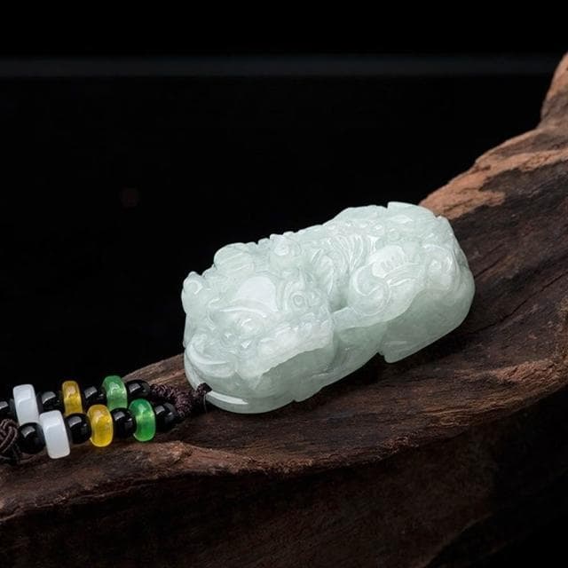 【EMMA SUE】玉石項鍊 翡翠貔貅 冰種翡翠 小眾設計 招財進寶 避邪項鍊 護身符 保平安 招財項鍊 禮物 吊墜 玉墜 項鍊