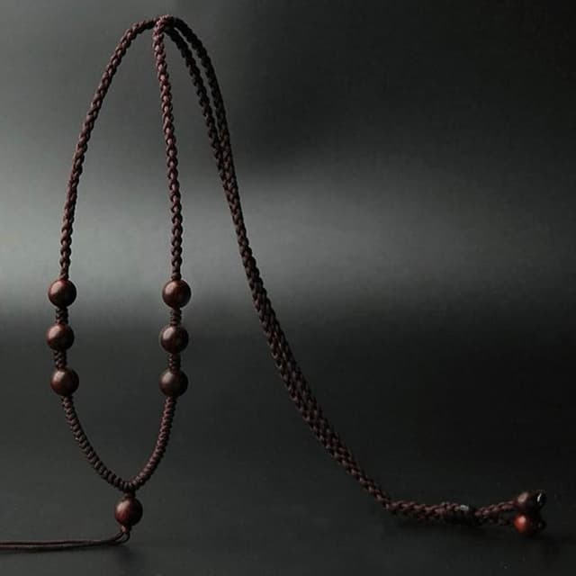 【EMMA SUE】避邪項鍊 保平安 消災解厄 開運項鍊 化煞 送長輩 送朋友 送學生 項鍊 手工編織 小葉紫檀 吊墜項鍊 生日禮物