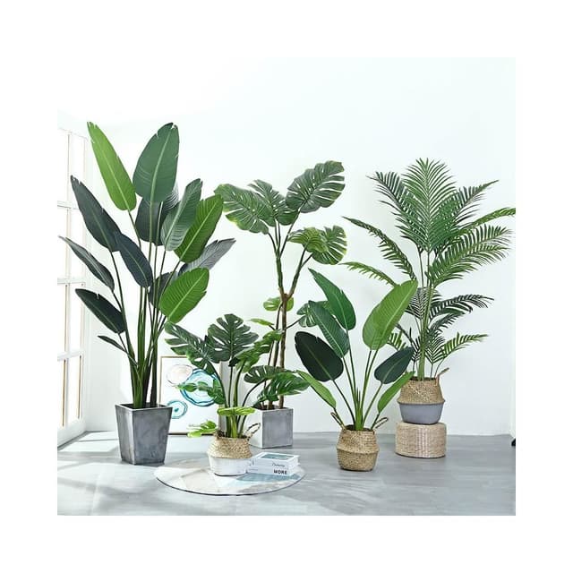 桃甜也居家生活  北歐模擬植物旅人蕉天堂鳥龜背葉造景假綠植客廳室內落地裝飾盆栽