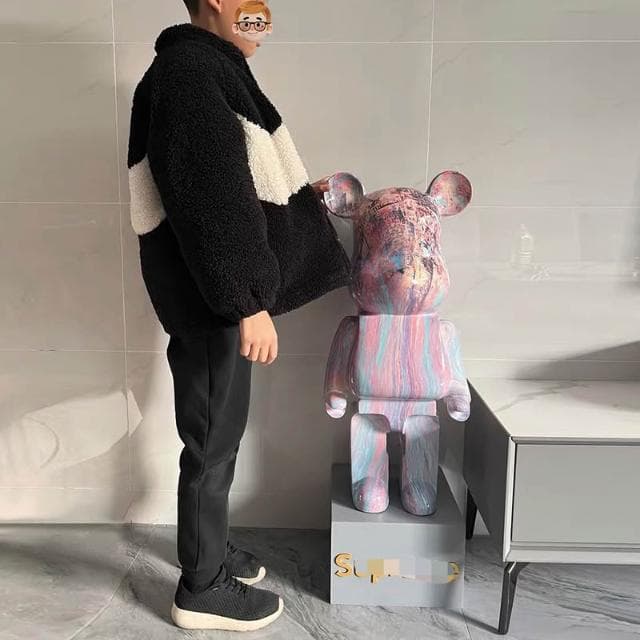 桃甜也居家生活 網紅暴力熊存錢筒落地大擺飾客廳家居電視櫃裝飾新家喬遷新居禮品