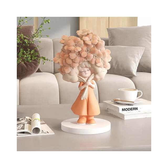 桃甜也居家生活 奶油風女孩擺飾客廳電視櫃酒櫃玄關家居裝飾品高級感生日喬遷禮物