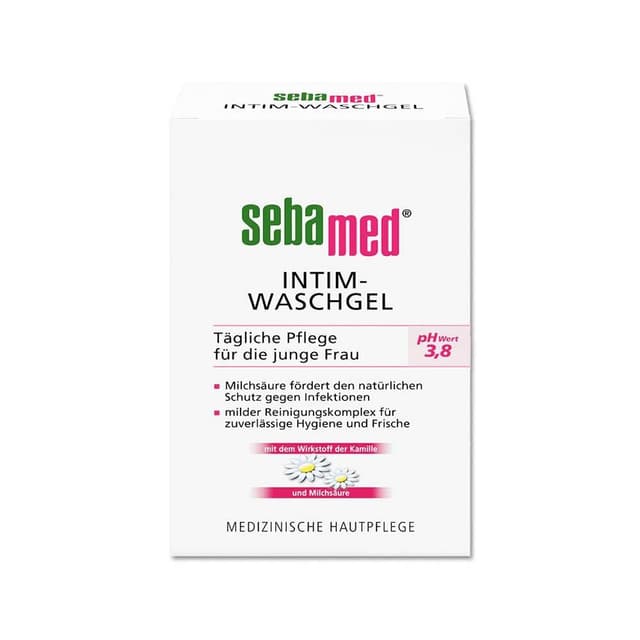 【SEBAMED 施巴】德國私密肌保養植萃保濕舒緩護潔凝露200ml/盒-pH3.8一般型(經期清潔沐浴乳,熟齡肌潤澤潔膚露,肌膚調理潔淨慕斯