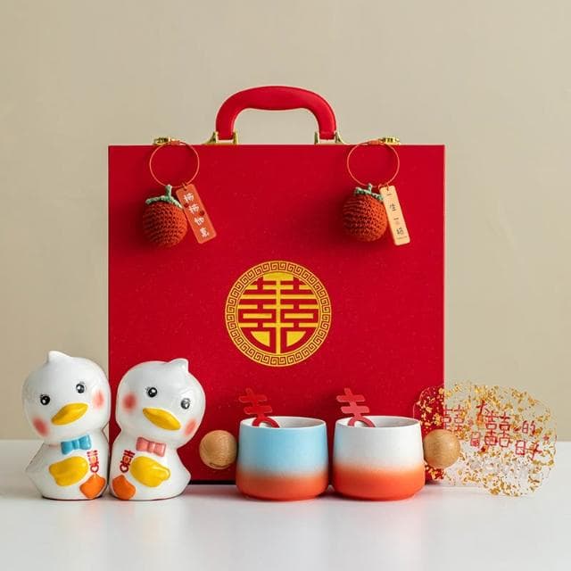 新婚禮物送新人新娘結婚訂婚實用咖啡杯子套裝禮品送閨蜜朋友擺件
