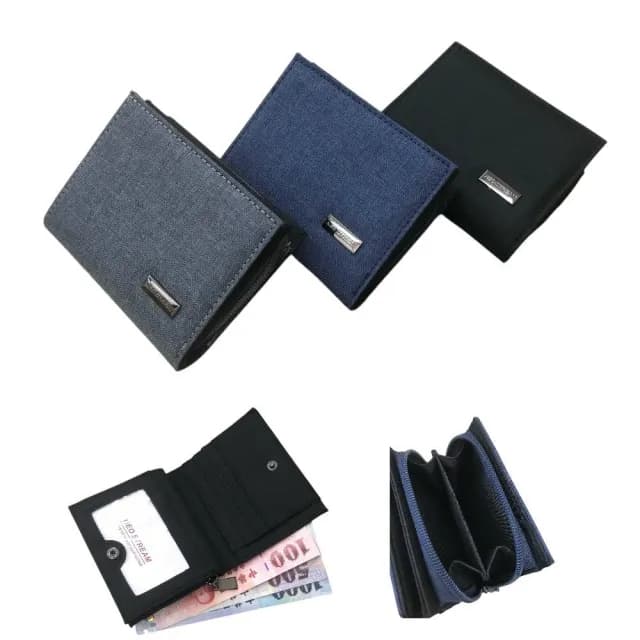 NEO STREAM 刷紋尼龍布短夾 拉鍊零錢袋 可放零錢 尼龍短夾 男生錢包 短夾 休閒 皮夾 男生皮夾 學生錢包 男用錢包 錢包