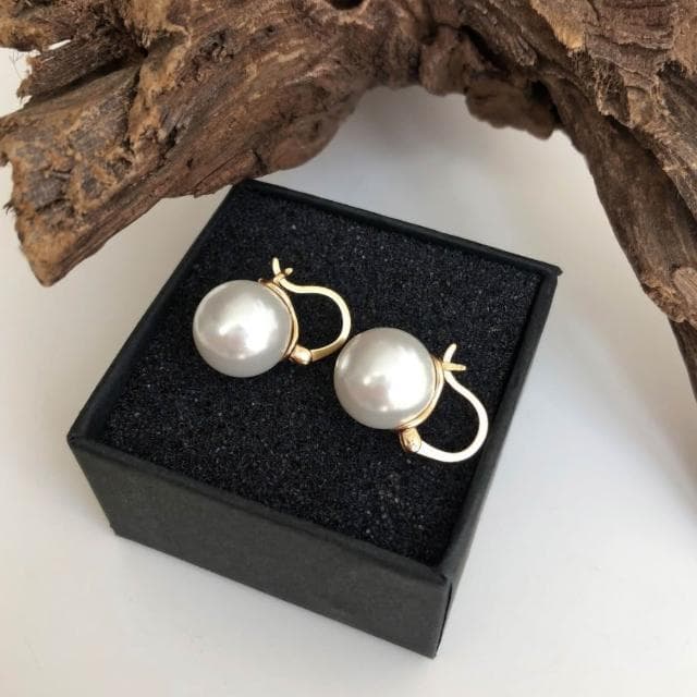 希西小包商 Clacci 925純銀 法式珍珠耳環 耳扣耳環 法式耳環簡約優雅情人節禮物生日禮物 C175