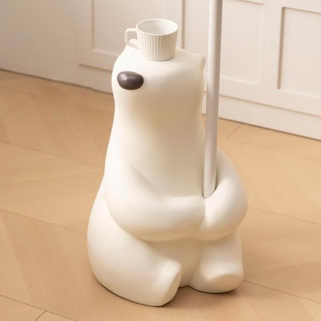 衣帽架 原創設計笨笨熊衣帽架 落地臥室奶油風掛衣包架 喬遷新居禮物擺件