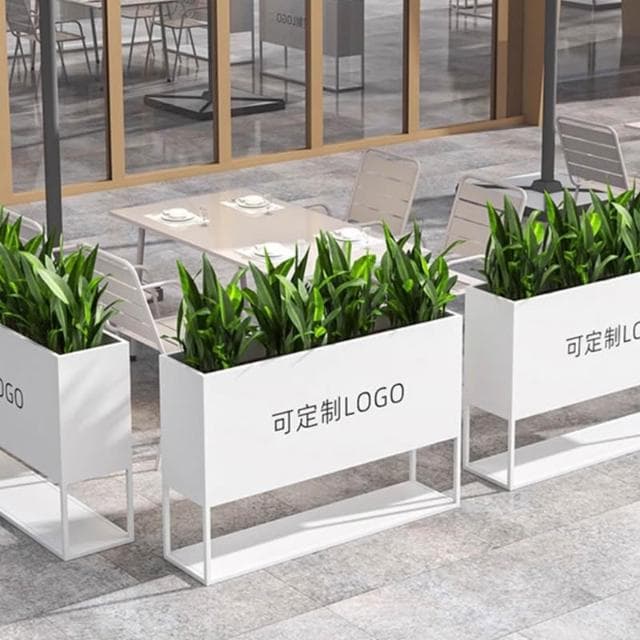 花架 盆栽架 植物架 戶外鍍鋅闆花箱咖啡店餐廳外擺花架落地庭院圍欄陽臺商業街花槽架