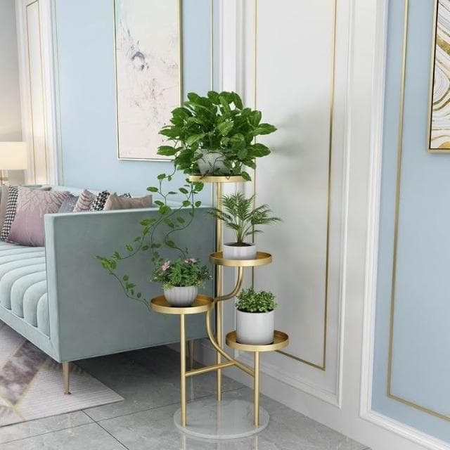 花架 盆栽架 植物架 北歐鐵藝客廳花架室內裝飾花架置物架陽臺多層花架簡約綠蘿擺放架