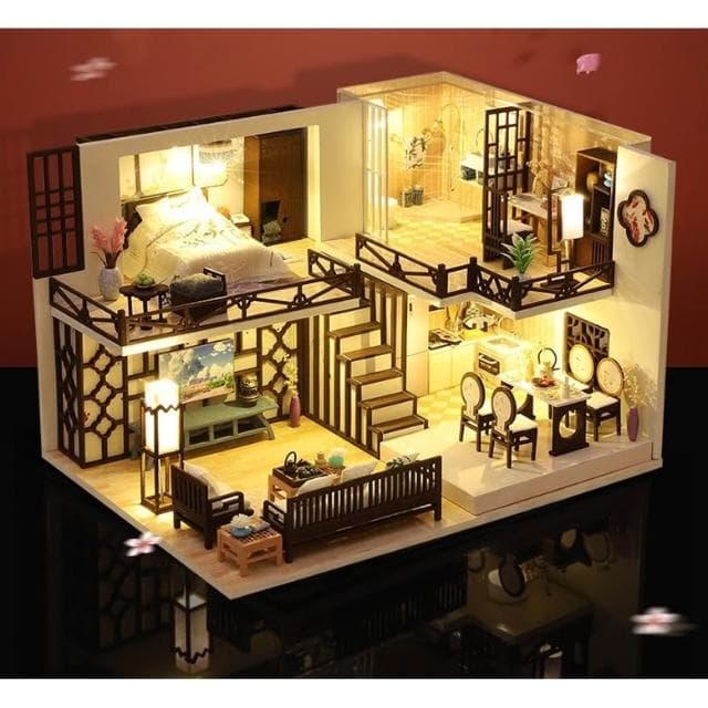 大旺小舖:diy袖珍娃娃屋材料包小屋雅馨居 生日結婚母親節情人節聖誕交換禮物 實體店面