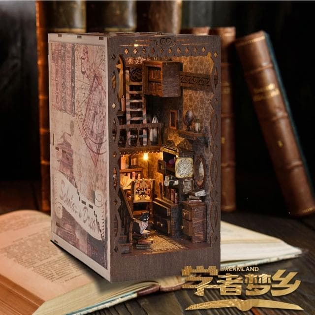 大旺小舖:書立DIY小屋學者夢鄉 袖珍屋娃娃屋材料包 生日結婚母親節情人節聖誕交換禮物 實體店面