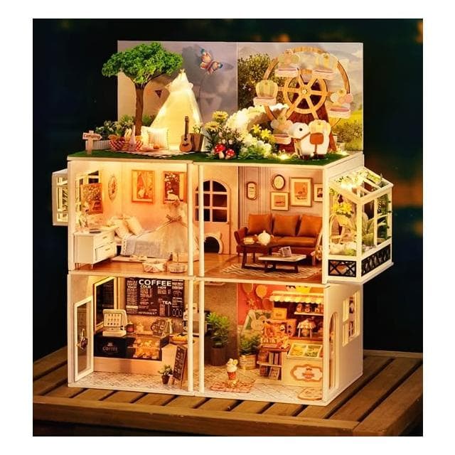 大旺小舖:台北現貨DIY小屋幸運雪糕店 我的小場景系列 袖珍屋娃娃屋材料包 生日結婚母親節情人節聖誕交換禮物 實體店面