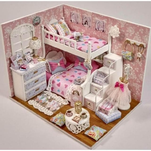 大旺小舖:DIY袖珍娃娃屋居家場景追夢天使 生日結婚母親節情人節聖誕交換禮物 實體店面