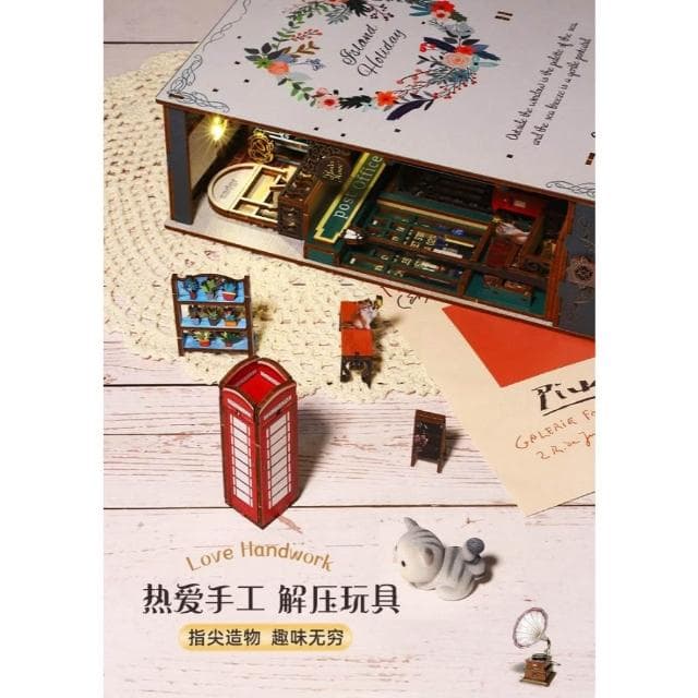 大旺小舖:台北現貨書立DIY小屋海島假期 袖珍屋娃娃屋材料包 生日結婚母親節情人節聖誕交換禮物 實體店面
