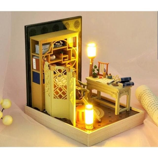 大旺小舖:新款diy袖珍娃娃屋材料包小屋黃櫨 墨色集系列 台北車站實體店面 生日結婚母親節情人節聖誕交換禮物