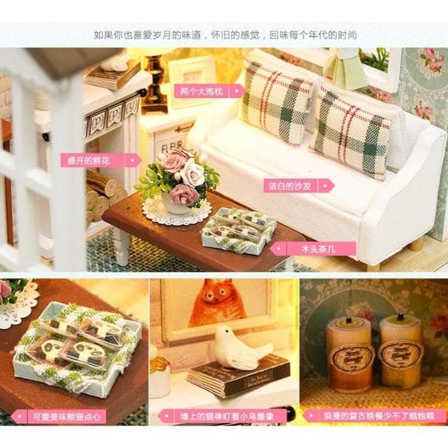 大旺小舖:DIY小屋美好歲月  袖珍屋娃娃屋材料包 生日結婚母親節情人節聖誕交換禮物 實體店面