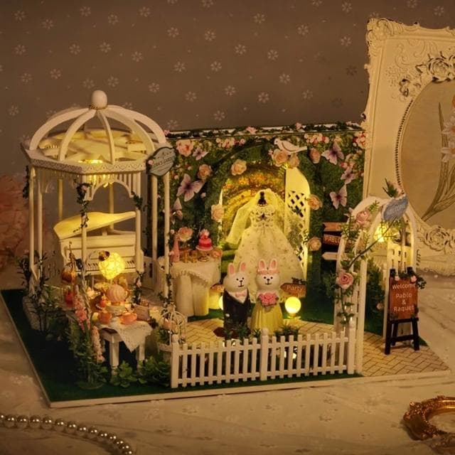 大旺小舖:DIY小屋袖珍屋娃娃屋材料包 期許相遇 生日結婚母親節情人節聖誕交換禮物 實體店面