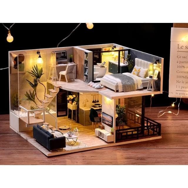 大旺小舖:台北現貨DIY小屋 愜意時光 袖珍屋娃娃屋材料包 現貨在台北當天寄 賣場上百款小屋可選 生日聖誕節交換禮物
