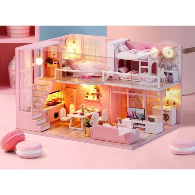 大旺小舖:DIY小屋 夢想天使 袖珍屋娃娃屋材料包 現貨在台北當天寄 賣場上百款小屋 生日結婚母親節情人節聖誕交換禮物