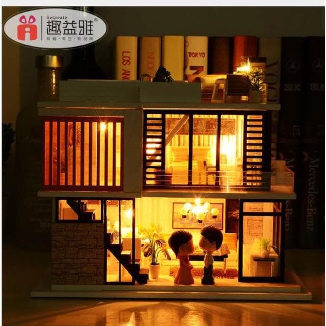 大旺小舖:DIY小屋袖珍屋娃娃屋材料包佛羅倫薩 生日結婚母親節情人節聖誕交換禮物 實體店面