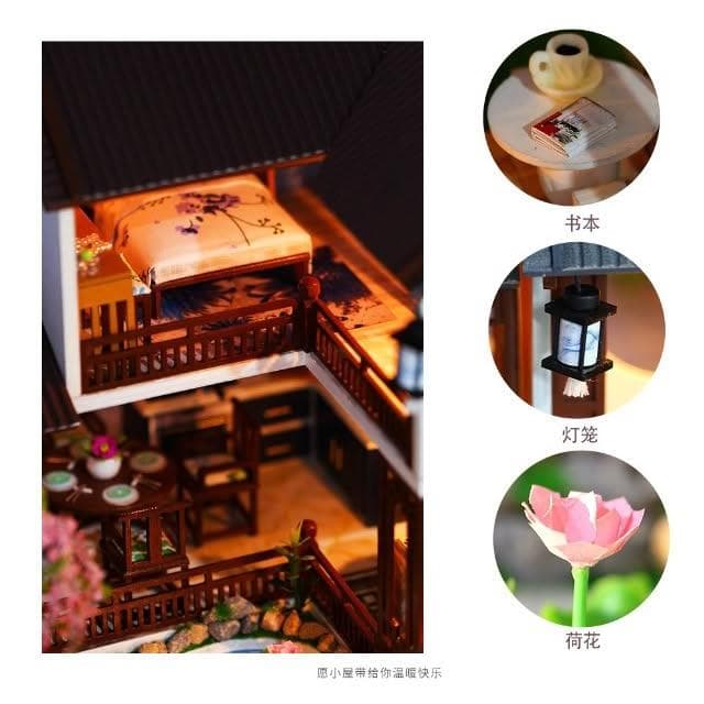 大旺小舖:台北現貨DIY小屋江南古鎮 袖珍屋娃娃屋材料包 生日結婚母親節情人節聖誕交換禮物 實體店面