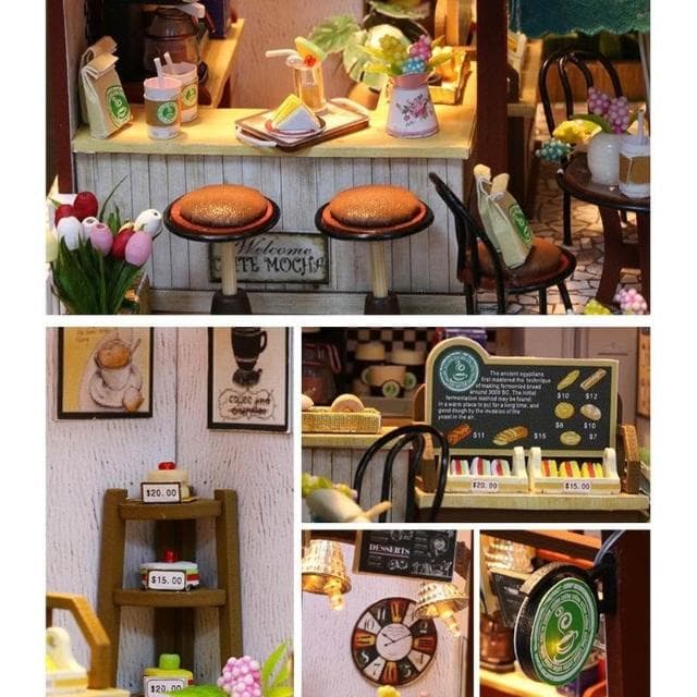 大旺小舖:DIY小屋時間咖啡屋 袖珍屋娃娃屋材料包 生日結婚母親節情人節聖誕交換禮物 實體店面