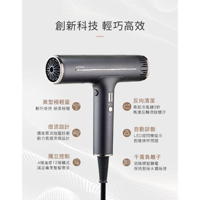 【SOLAC】專業負離子吹風機 SD-1000