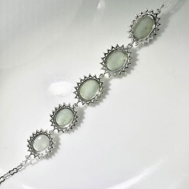 【玉我翡翠】925銀手鍊 手鏈 純銀 銀飾 緬甸A貨翡翠 純銀手鏈 A7904 玉我翡翠  情人節禮物
