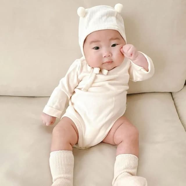 Sunday Hug 韓國  嬰幼兒包屁衣(長袖 /0-12M) 寶寶包屁衣