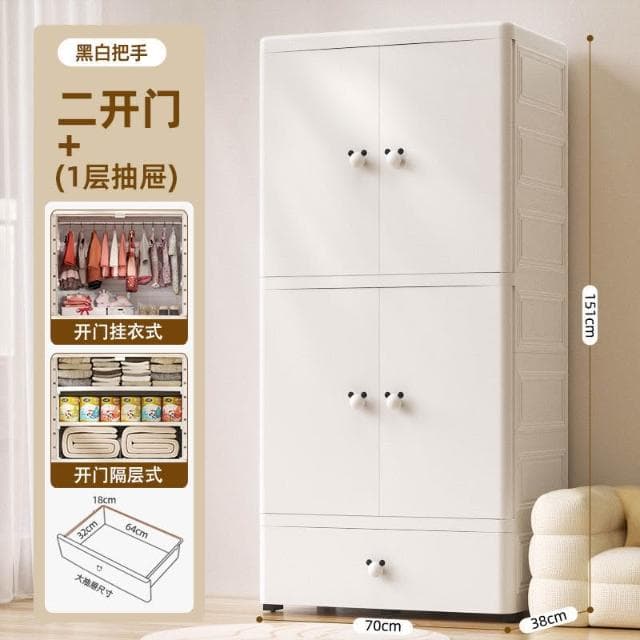 加深加厚特大號寶寶衣櫃家用嬰兒童衣服收納櫃子簡易小衣櫥儲物箱