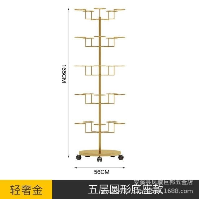 服装饰品店帽子展示架落地儿童母婴挂帽托多层摆放移动收纳置物架